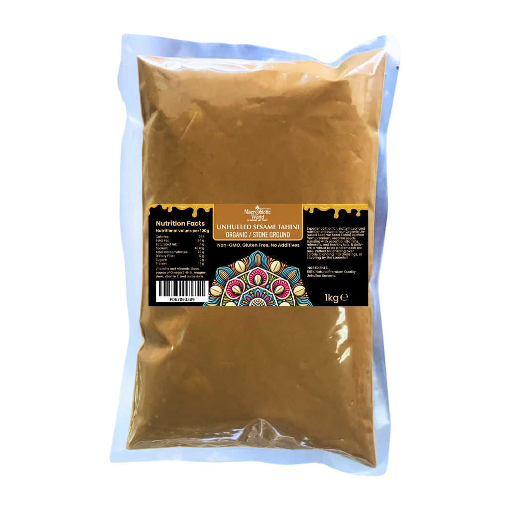 Organic/Bio Unhulled Sesame Tahini | เนยเมล็ดงาไม่กะเทาะเปลือก (1Kg / 5Kg) SYM