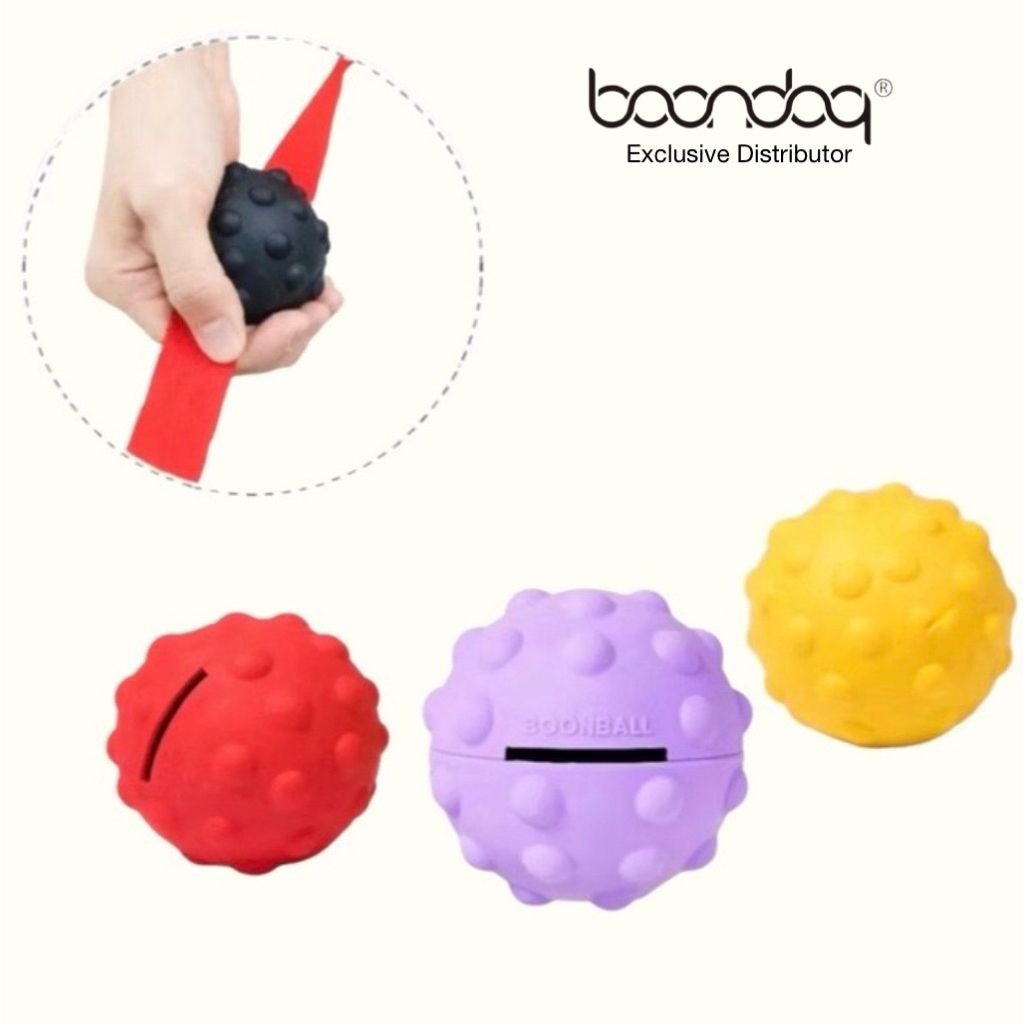 BOONDOG - Boonball Soft ลูกบอลผูกกับสายจูง ช่วยลดการเจ็บมือจากแรงกระชาก ลูกบอลสำหรับจูงสุนัข ลูกบอลติดสายจูง