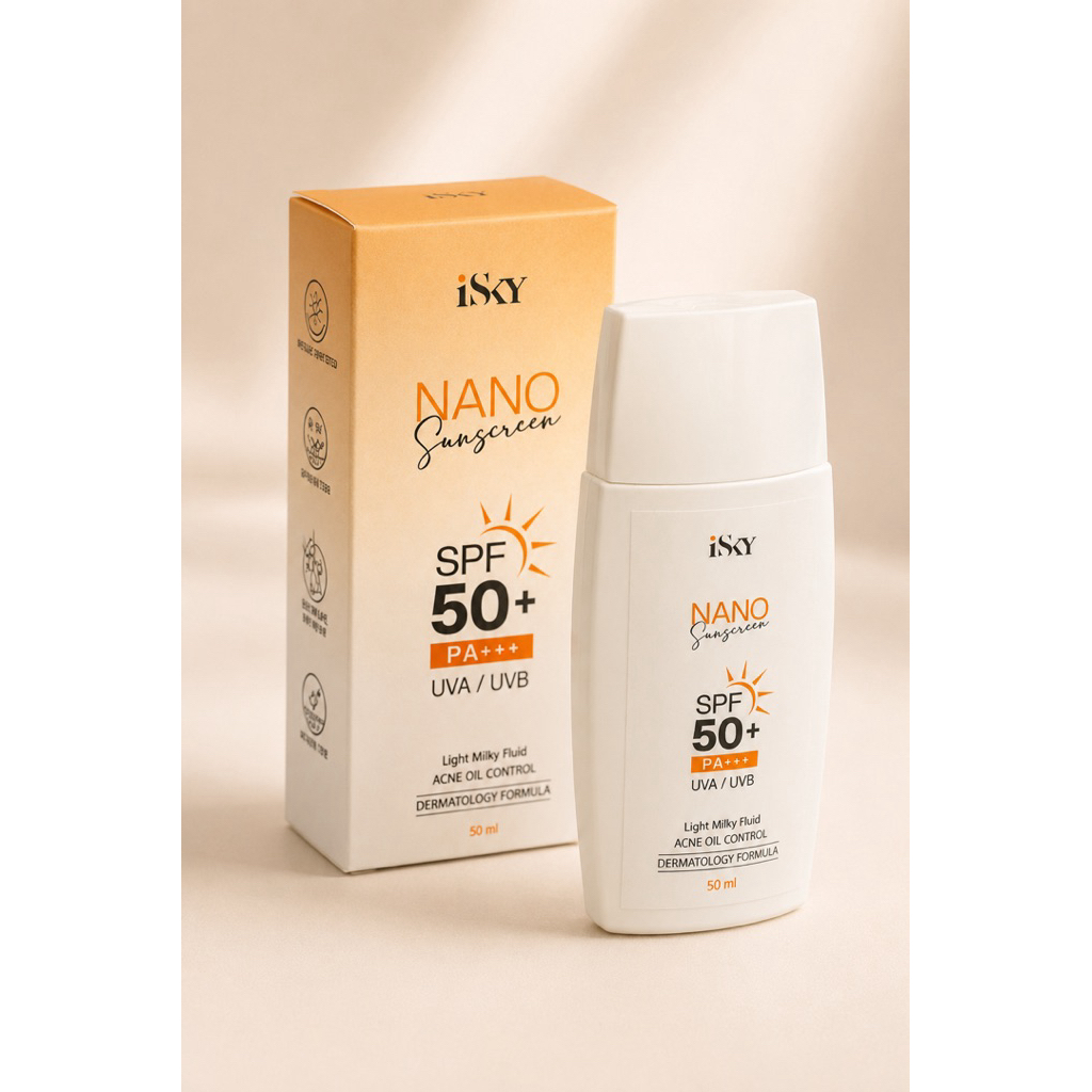 iSKY Nano Sunscreen SPF 50 PA+++ ครีมกันแดด ลดการเกิดสิว ลดฝ้ากระ จุดด่างดำ คิดค้นโดยแพทย์ผิวหนัง