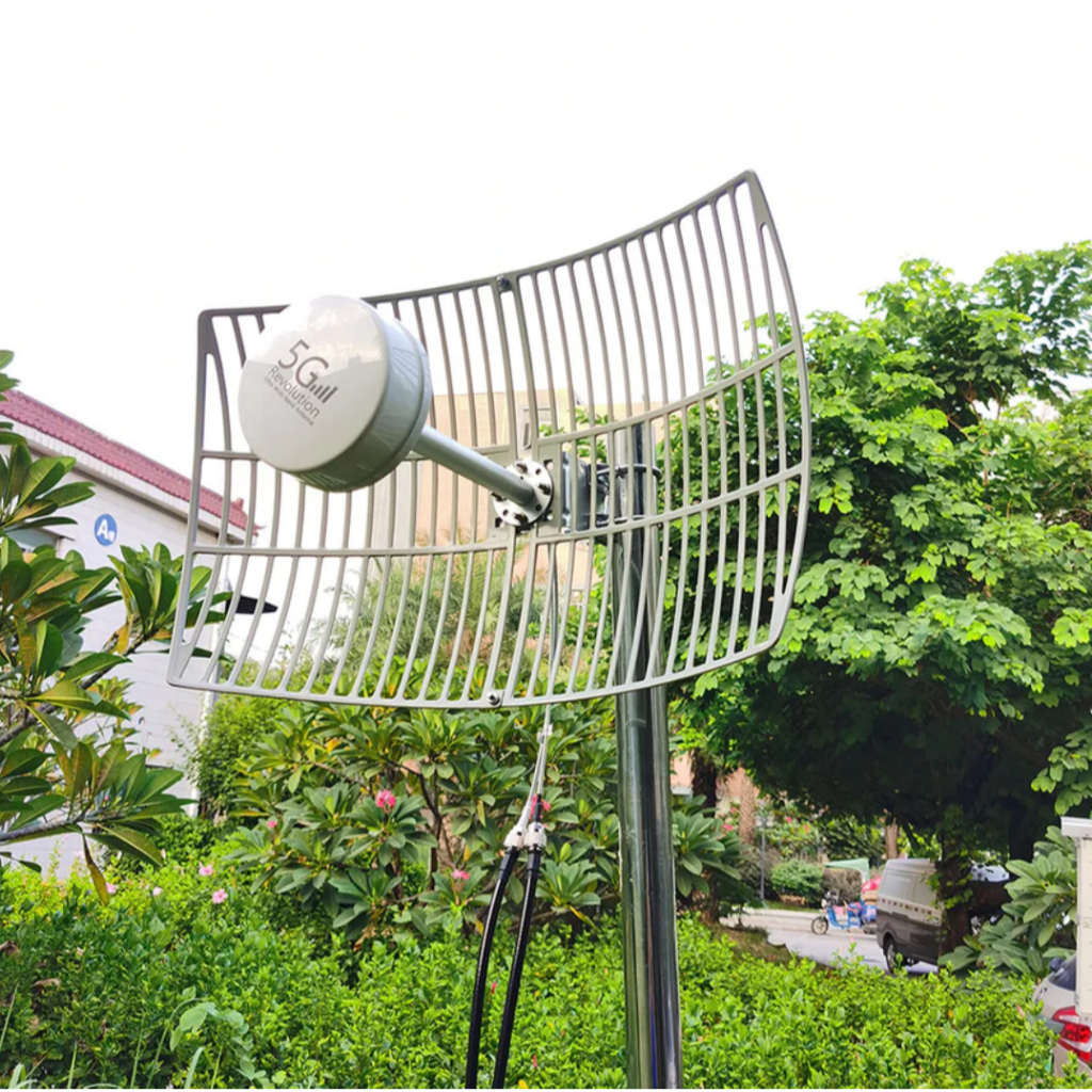 เสาอากาศกลางแจ้ง MIMO Parabolic สำหรับ 5G 4G Wifi TP-LINK / 2x30dbi 698-6000mhz ใช้กับเราเตอร์และโมเด็ม Mercusys Wifi