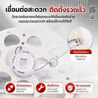 โคมซาลาเปา โคมติดเพดาน แผงไฟบ้าน แผงไฟ LED แอลอีดี แผงไฟฟ้าบ้าน แผงไฟแม่เหล็ก หลอดไฟ LED วงกลมติดเพดาน 24W 32W แผ่นชิป