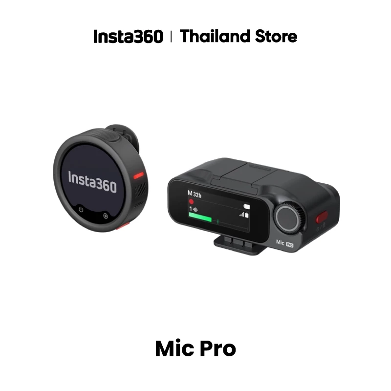 Insta360 Mic Pro | Wireless Lavalier Microphone | ไมโครโฟนหนีบปกเสื้อไร้สาย | AI ตัดเสียงรบกวน thumbnail 4