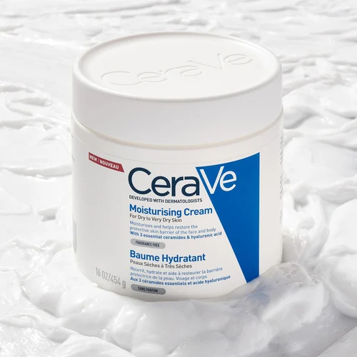 CERAVE Moisturising Cream ครีมบำรุงผิวหน้าและผิวกาย สำหรับผิวแห้ง-แห้งมาก เนื้อเข้มข้น 454g