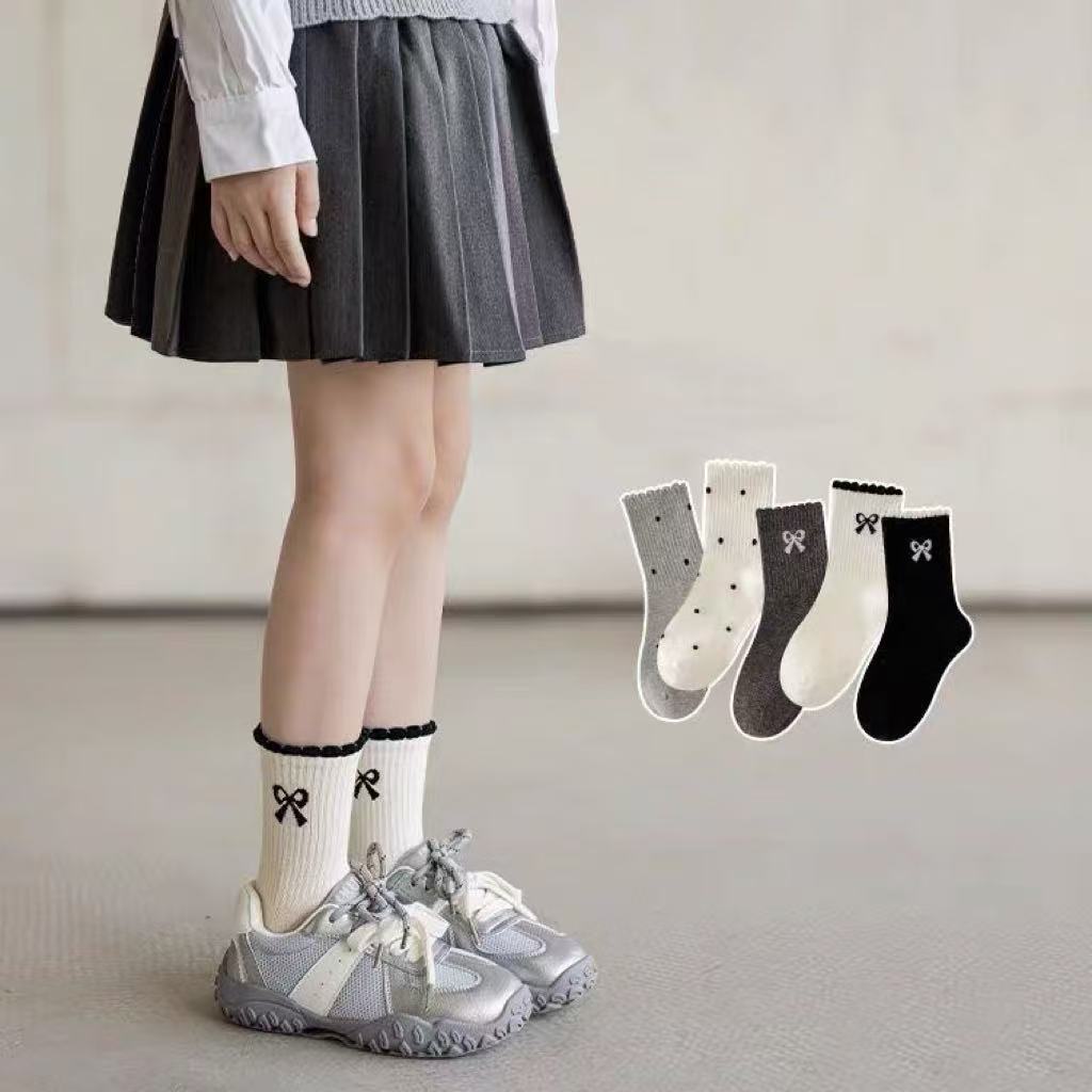 nana*t120*ถุงเทาเด็ก ถุงเทาเด็กผู้หญิง แพ็ค5คู่ พร้อมส่งที่ไทย