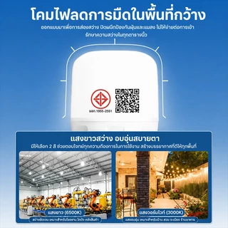 PHILON หลอดไฟ LED กำลังสูง 28W/38W/48W/58W/68W/88W แสงขาว Daylight 6500K ขั้ว E27 สว่างมาก ประหยัดไฟ รับประกัน 2 ปี