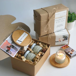 [Mini Gift Set Scented Candle] ชุดของขวัญเทียนหอมไขถั่วเหลือง ฟรี!การ์ดอวยพรใส่ภาพได้ ของขวัญวันเกิด