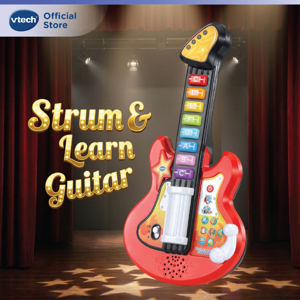 VTech Strum & Learn Guitar, Toy , Music (80-587500)  ดนตรี, ของเล่น, เปียโน, ของขวัญ, เด็กทารก, รถยนต์, ยานพาหนะ