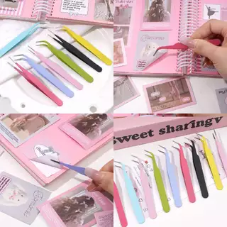 แหนบโลหะตรงและปลายโค้งสีสัน อุปกรณ์ DIY งานคราฟต์ ทำสมุดภาพ ติดสติกเกอร์ ร้อยลูกปัด เครื่องประดับ