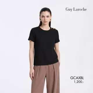 Guy Laroche Woman's blouse ท็อป เบลาส์ พรอมฟี่ เสื้อยืดแขนสั้น