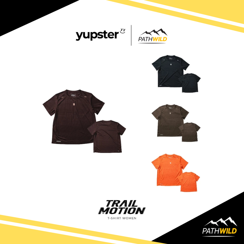 YUPSTER Running (Women) T-shirt Trail Motion Collection -  เสื้อวิ่งผู้หญิง ผ้าเบา แห้งไว ระบายอากาศได้ดี