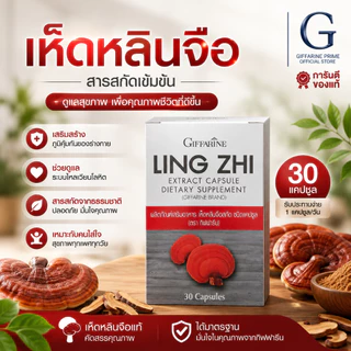 เห็ดหลินจือ แดงสกัด คุณภาพสูง กิฟฟารีน LING ZHI GIFFARINE บำรุงร่างกาย บำรุงไต ระบบภูมิคุ้มกัน
