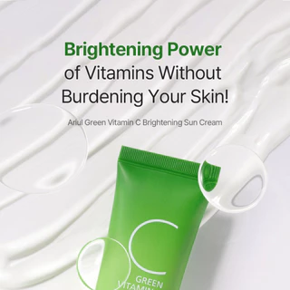 [1 หลอด] กันแดดชุ่มชื้นผิวโกลว์ Ariul Green Vitamin C Brightening Sun Cream 50ml