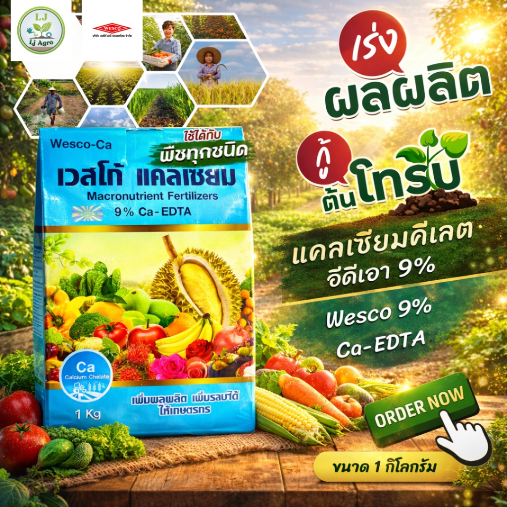 เวสโก้ แคลเซียม9% EDTA ขนาด 1kg (เวสโก้) #แอลเจอะโกร