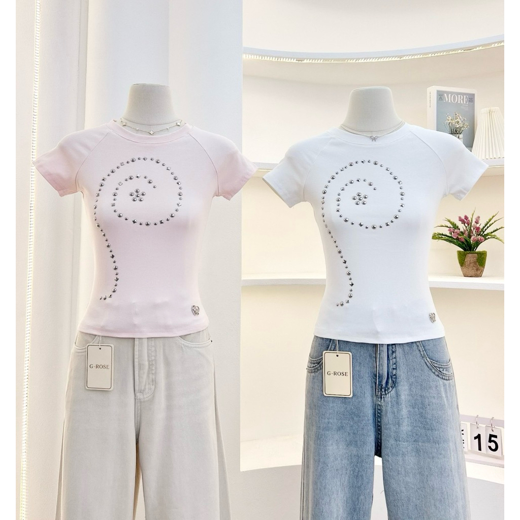 G-rose เสื้อยืดสกรีนลาย 3D