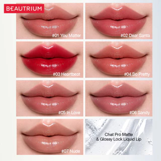 CHAT Pro Matte & Glossy Lock Liquid Lip ลิป 2ml+2ml