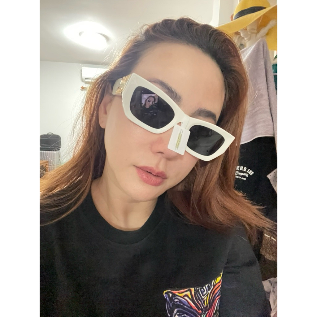 🤍ส่งต่อ มือสอง🤍แว่นมิวมิว miu miu ของแท้ Miu Miu คอล Miu Glimpse รุ่น 09WS มีกล่อง ถุงผ้า