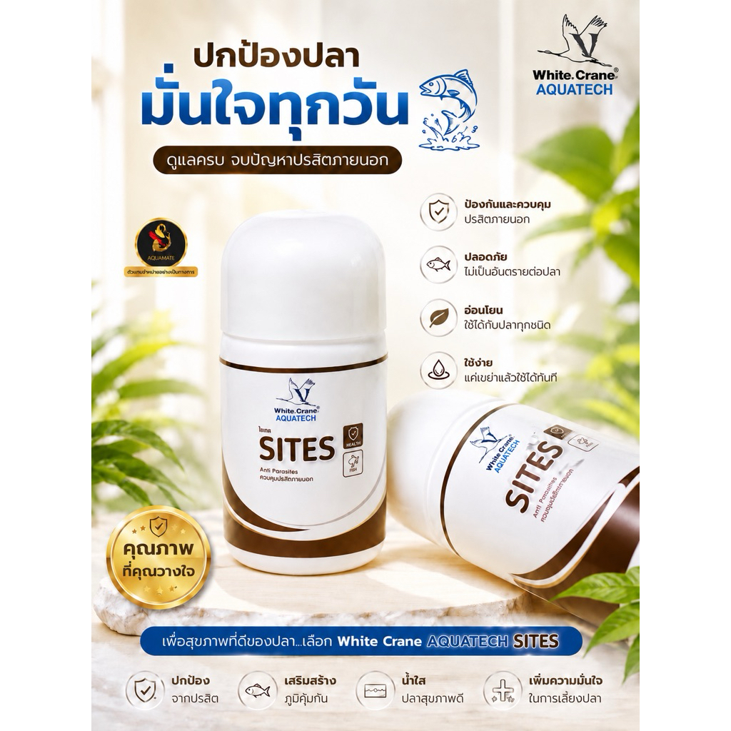 ไซเตส อาหารปลา 50g สำหรับควบคุมพยาธิภายนอก