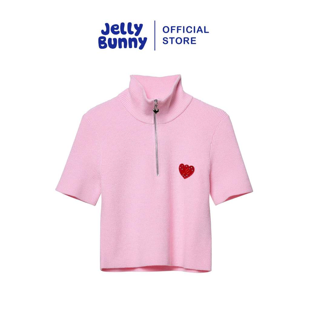 JELLY BUNNY เสื้อโปโลแขนสั้นปักโลโก้ รุ่น B26SGWB044 BLACK