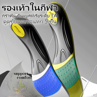แผ่นรองอุ้งเท้ากีฬา นุ่มพิเศษ กันกระแทกสูง รองรับอุ้งเท้าและส้นเท้า กระจายแรงกดทั่วพื้น ใส่สบาย เหมาะฝึกซ้อม