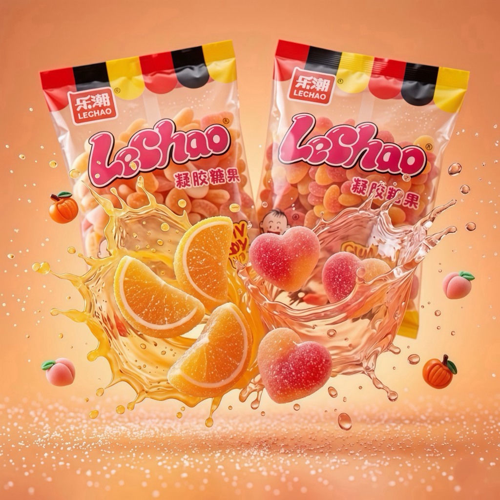 🍑 เยลลี่รสพีช&เยลลี่รสส้ม 🍊 1 กิโลจุใจ หอมหวานฉ่ำ เคี้ยวหนึบ กินเพลินไม่มีเบื่อ