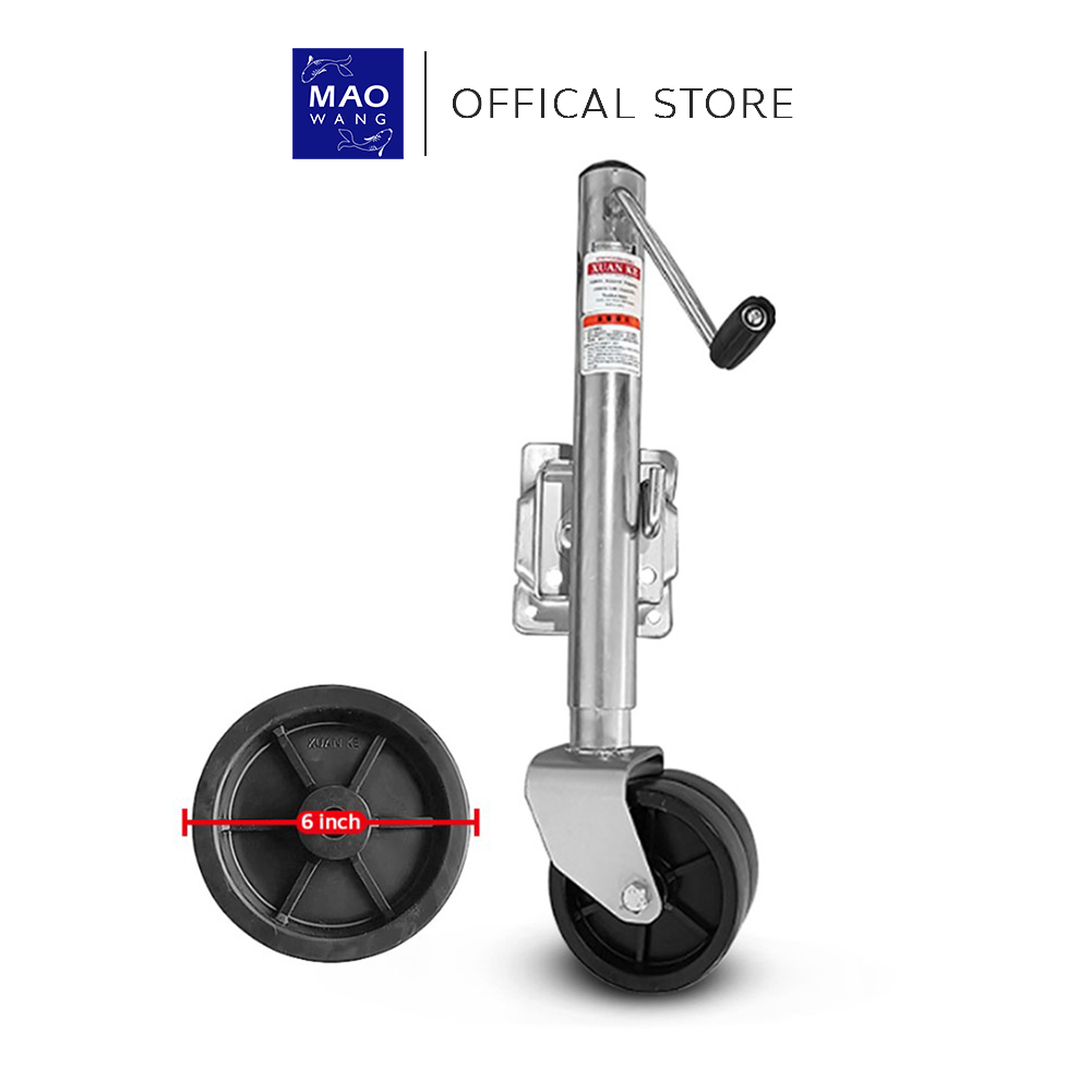 MAO ล้อหน้าเทรลเลอร์ ขนาด 1500ปอนด์ แบบล้อคู่ DUAL WHEEL TRAILER JACK 1500 LBS อุปกรณ์เสริมขาตั้ง