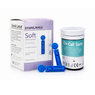 พร้อมส่งไว🔥แผ่นตรวจน้ำตาล on call sure 50แผ่นกับเข็ม Yuwell 50เล่ม