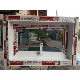 บานกระทุ้งห้องน้ำ ขนาด 40*60 แบบสำเร็จติดตั้งเอง แข็งแรงวัสดุอย่างดี (แบบมีมุ้ง)