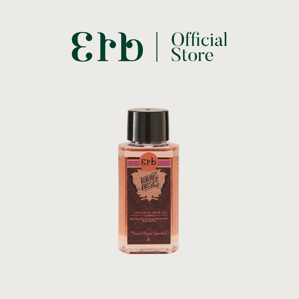 Erb Wine & Roses Anti-Aging Body Oil 50 ml. เอิบ ออยล์บำรุงผิว สูตร Dry Oil กลิ่นไวน์กุหลาบ ผสมน้ำมัน Rose Hip