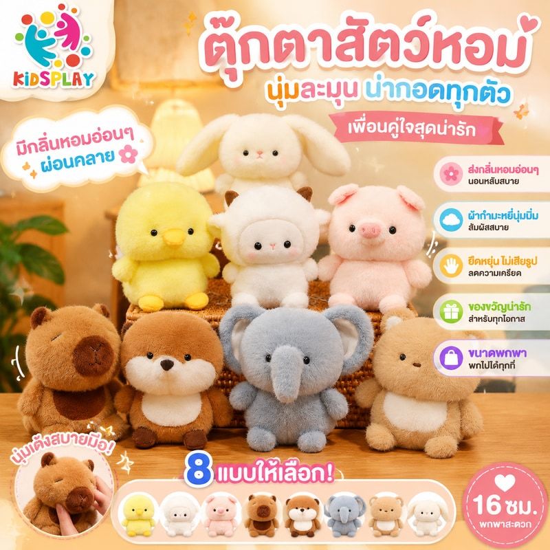 หมอนตุ๊กตาสัตว์,ตุ๊กตาช้างตุ๊กตา Companion ตุ๊กตา,น่ารัก Capybara Super Soft 16 ซม.สัตว์ตุ๊กตาของเล่นโต๊ะ