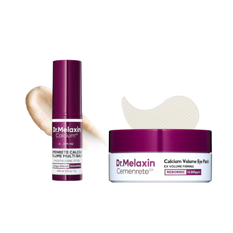 Dr.Melaxin Cemenrete เซ็ตผิว 2 ชิ้น ครีม 9g + แผ่นแปะตา 60 ชิ้น คอลลาเจน แคลเซียม เกาหลี
