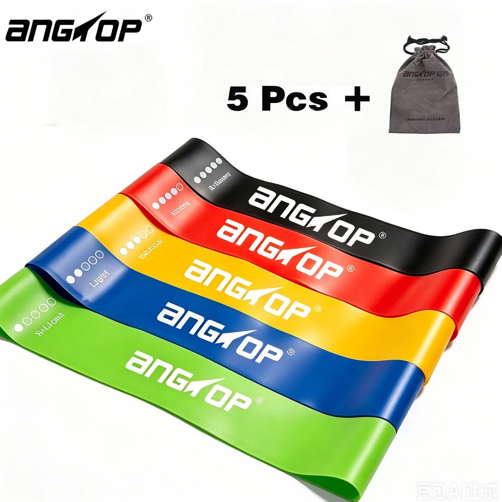 ANGTOP ยางยืดโยคะ resistance bands มี5สีต่อชุด ความยืดหยุ่นสูง ยางต้าน สายแรงต้าน yoga exercise band