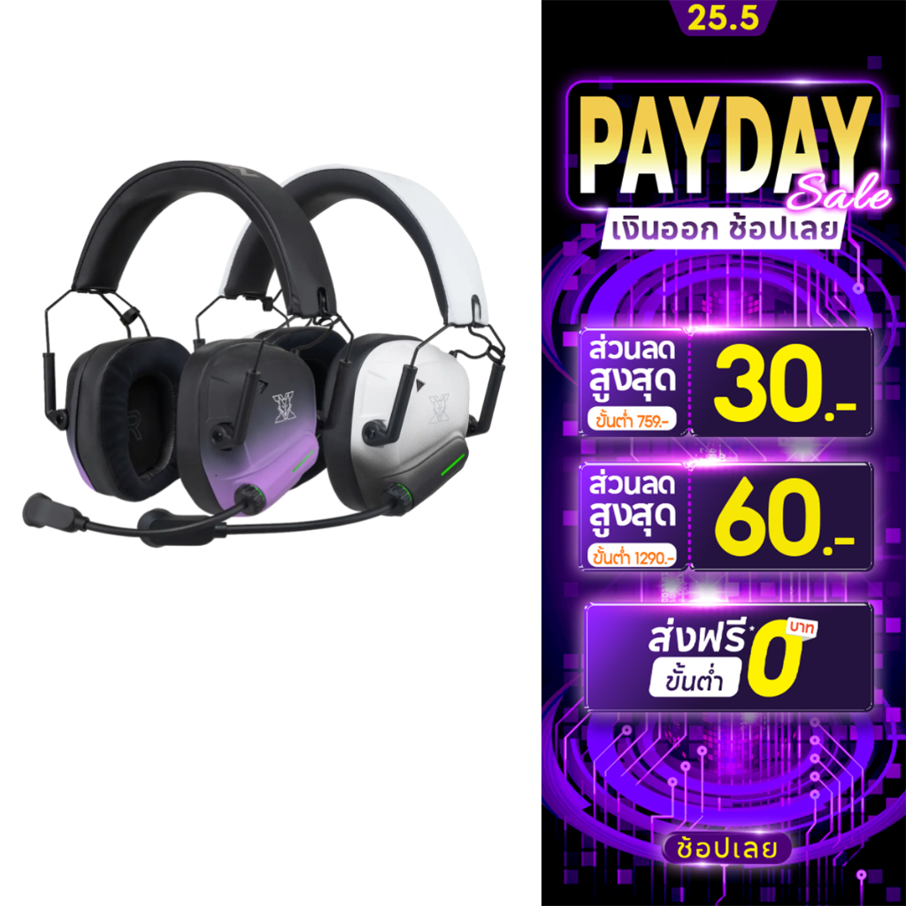[ประกัน2ปี] Nubwo TRI-MODE GAMING HEADSET X903 หูฟังเกมมิ่ง ระบบเสียงเสมือน 7.1 surround เสียงคมชัด ใช้งานง่าย