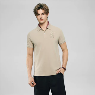 GIORDANO เสื้อโปโลผู้ชาย Men's Slim 3D Lion Polo 01016222