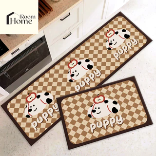 พรมเช็ตคู่ลายสัตว์ 3D (ไร้ขอบ) เซ็ต 2 ชิ้น กันลื่น ซับน้ำดี Cute Style 40x120+40x60 cm