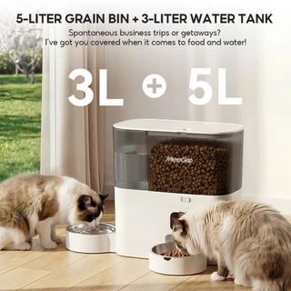MeeGoo เครื่องให้อาหารและน้ำอัตโนมัติ 2 in 1 แอปควบคุม WiFi Automatic Food and Waterสำหรับสุนัข แมว