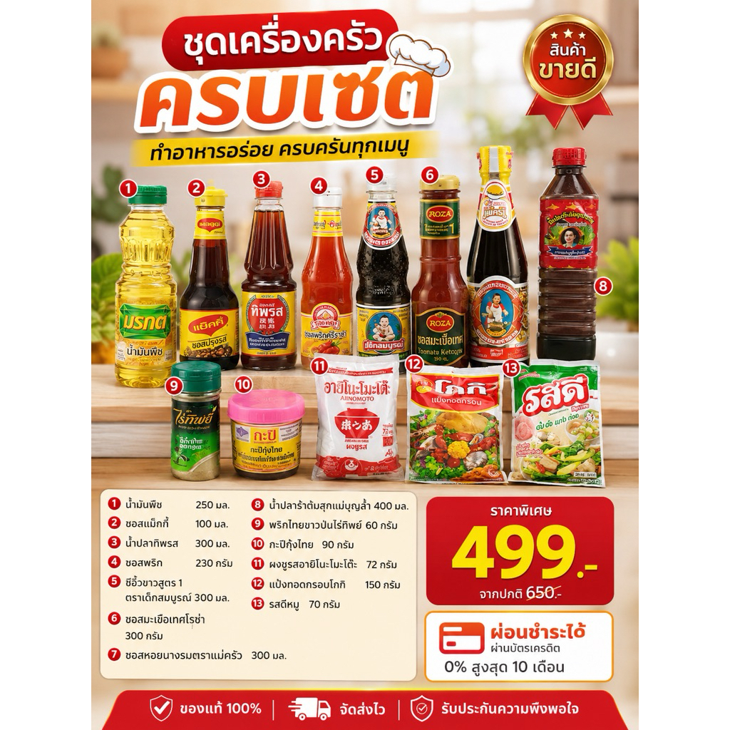 ชุดเครื่องปรุงรสในครัวครบเซต
