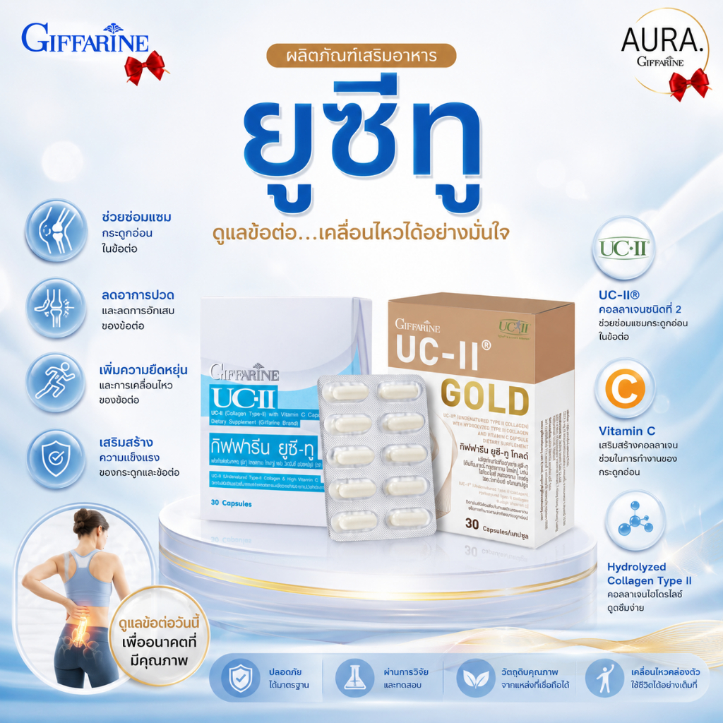 ยูซีทู UC-II คอลลาเจนไทป์ทู กิฟฟารีน คอลลาเจน ไทพ์ทู อันดีเนเจอร์