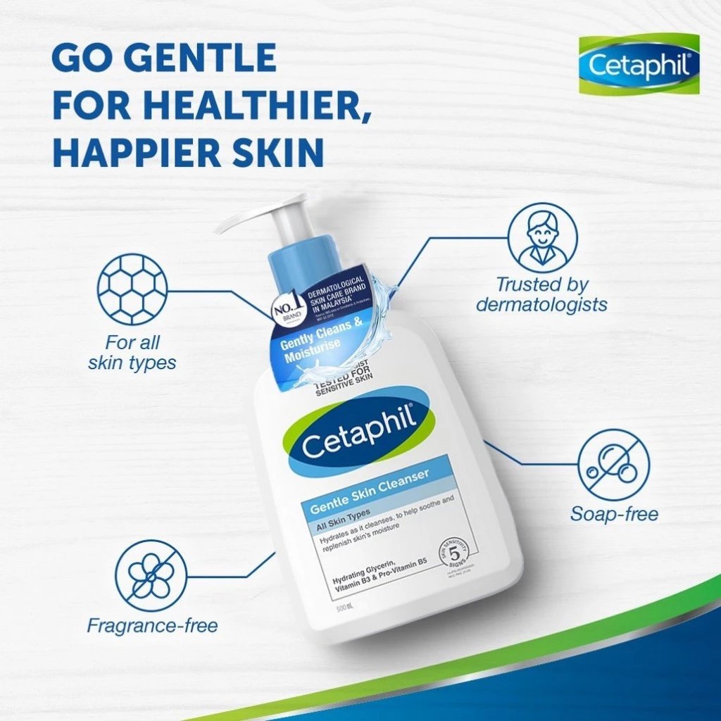 Gentle Skin Cleanser 500ml เจลทำความสะอาดผิวหน้าและผิวกายขนาด สูตรอ่อนโยนไม่ระคายเคือง ตอบโจทย์ผิวบอบบางแพ้ง่ายทุกชนิด
