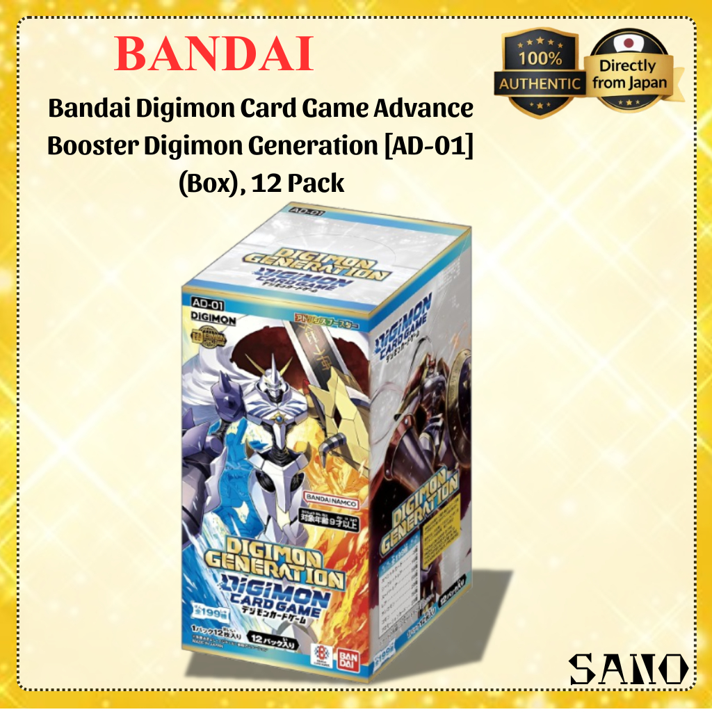BANDAI Digimon Card Game AD-01 Digimon Generation Booster Box Trading Card Set
