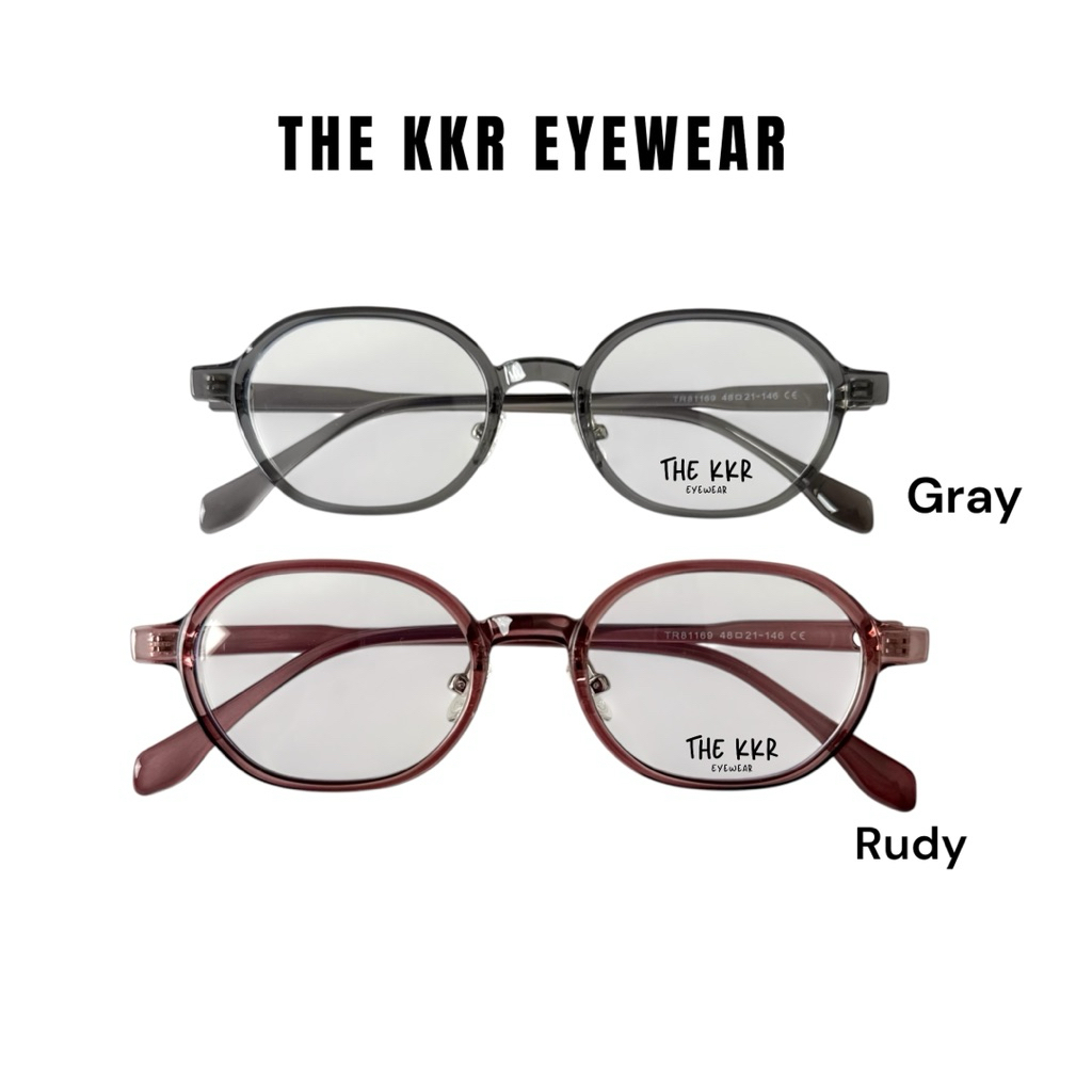 KKR EYEWEAR TR81169 น้ำหนักเบา คุณสมบัติกรองแสงสีฟ้า แสงUV สายตาปติ/ค่าสายตาตัดใหม่