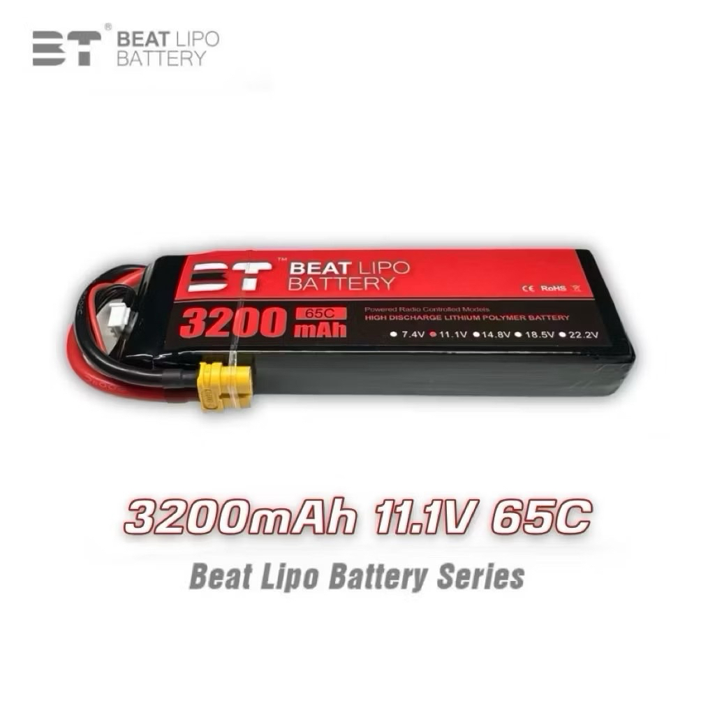BT Lipo 3s 11.1V 3200mAh 65c (XT60) มีแผ่นอลูแนบ ถึก ทน คุ้ม