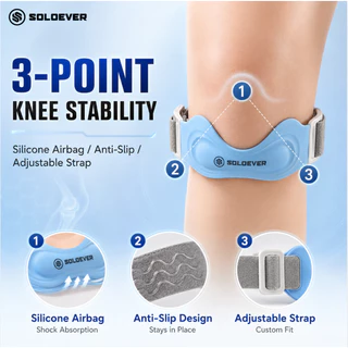 SOLOEVER ขายดี สายรัดเข่า ที่รัดเข่า สนับเข่า พยุงเข่า ผ้ารัดเข่า Knee Support Strap รัดเข่า