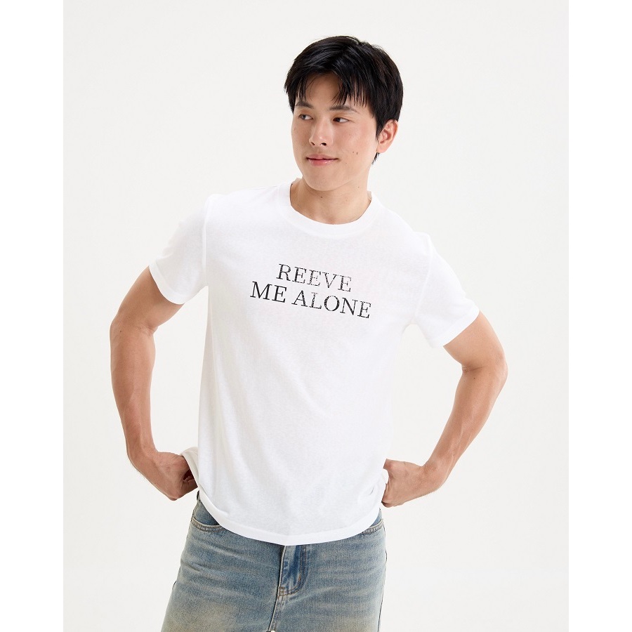 REEVE ME ALONE TEE -เสื้อยืดสกรีนลาย