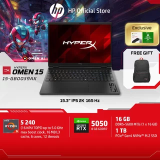 HyperX OMEN | AMD Ryzen 5 240 | RTX 5050 | 16GB/1TB | 15.3" 2K 165Hz | Win11+MS24 | 2Yrs |15-gb0039AX