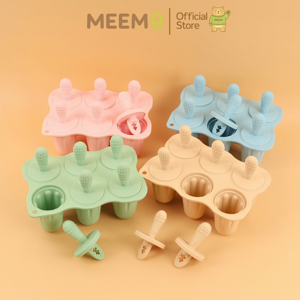 MEEM ถาดทำไอศครีมซิลิโคน สำหรับเด็ก 6 ช่อง รุ่น Forest Friends