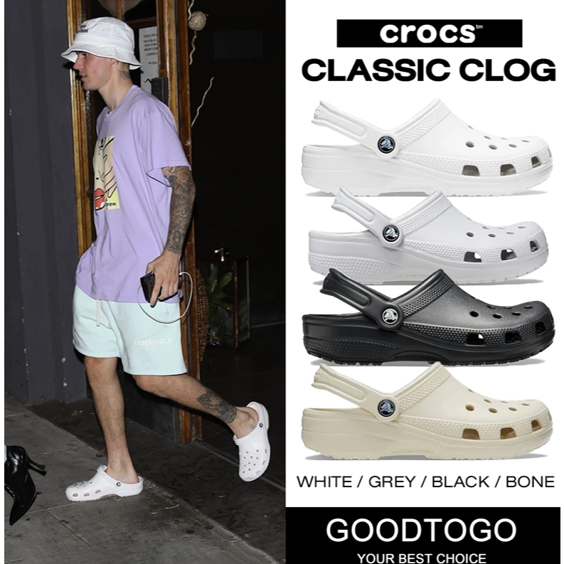 Crocs รองเท้าลำลองสตรีแบบเต็มรูปแบบ 206750-100 / 2Y2 ขนาดเต็มเวลา จำกัด 6.6 โปรโมชั่นขนาดใหญ่