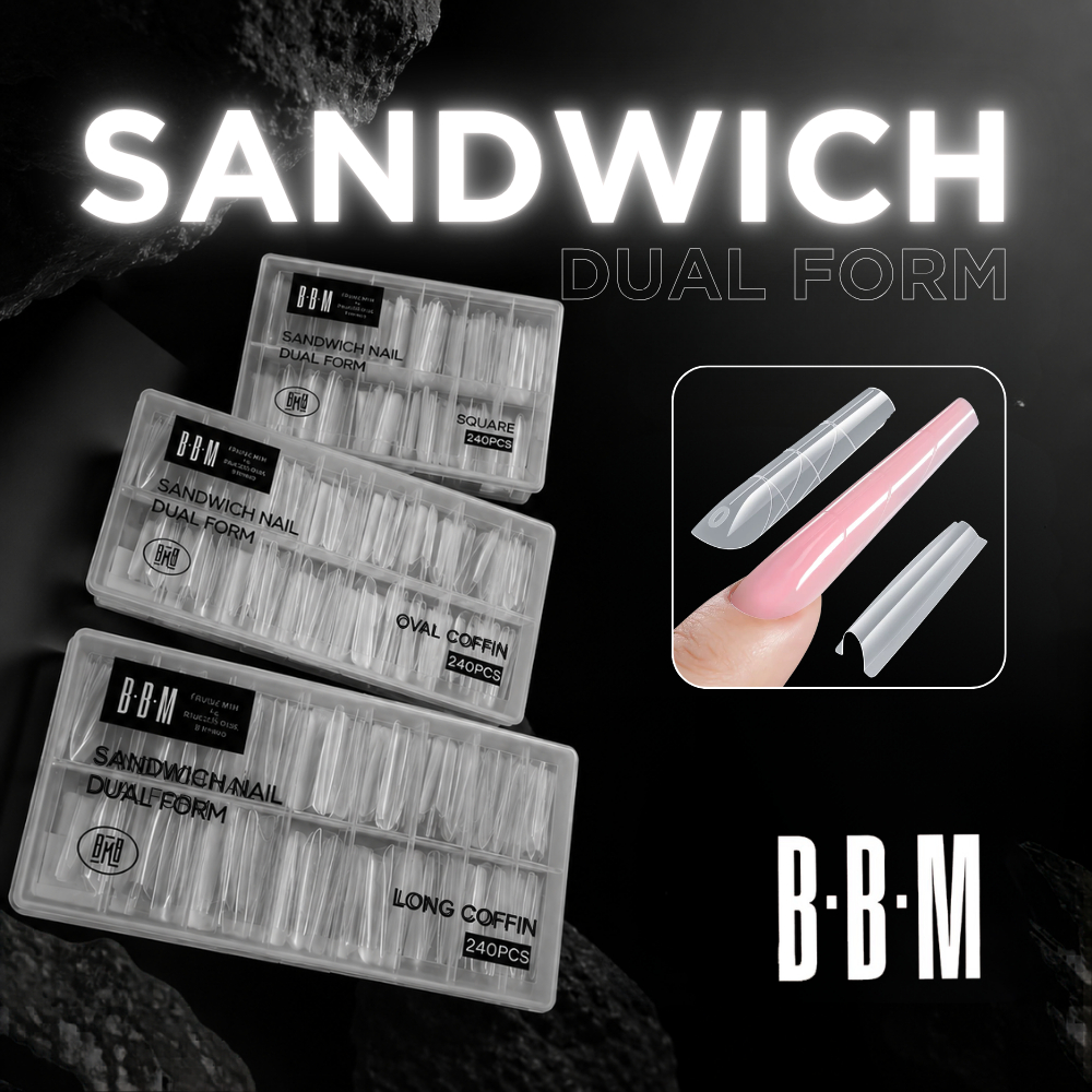 Sandwich dual form BBM ฟอร์มแซนวิชสำหรับต่อเล็บ