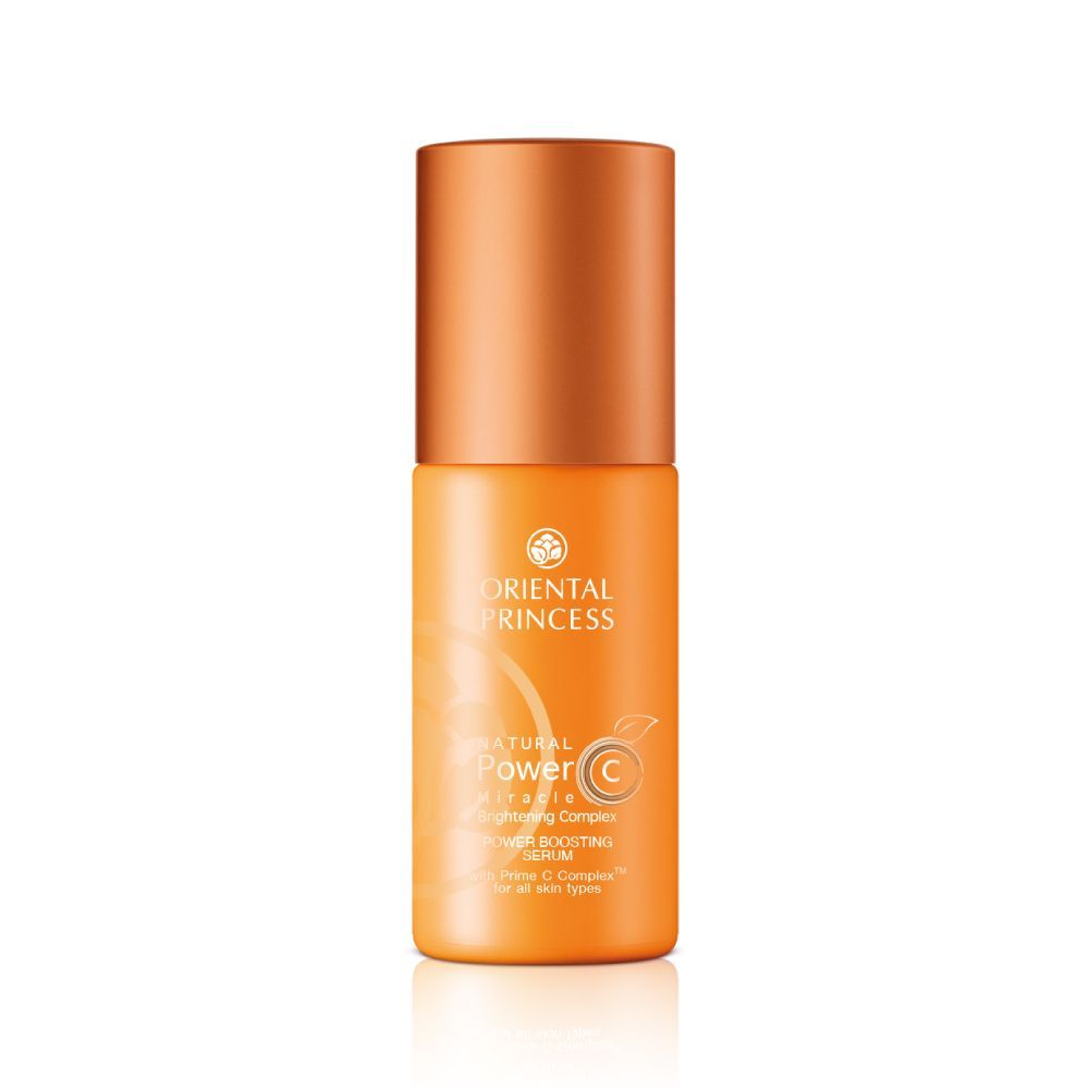 เซรั่มขวดสีส้มใหญ่ Oriental Princess Natural Power C Miracle Brightening Complex Power Boosting Serum
