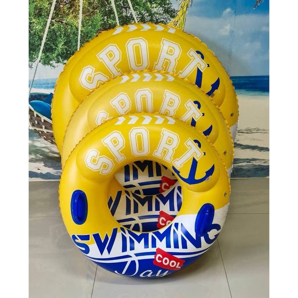 ห่วงยางเป่าลม SPORT COOL+มือจับ เหลือง-น้ำเงิน SY-A2237