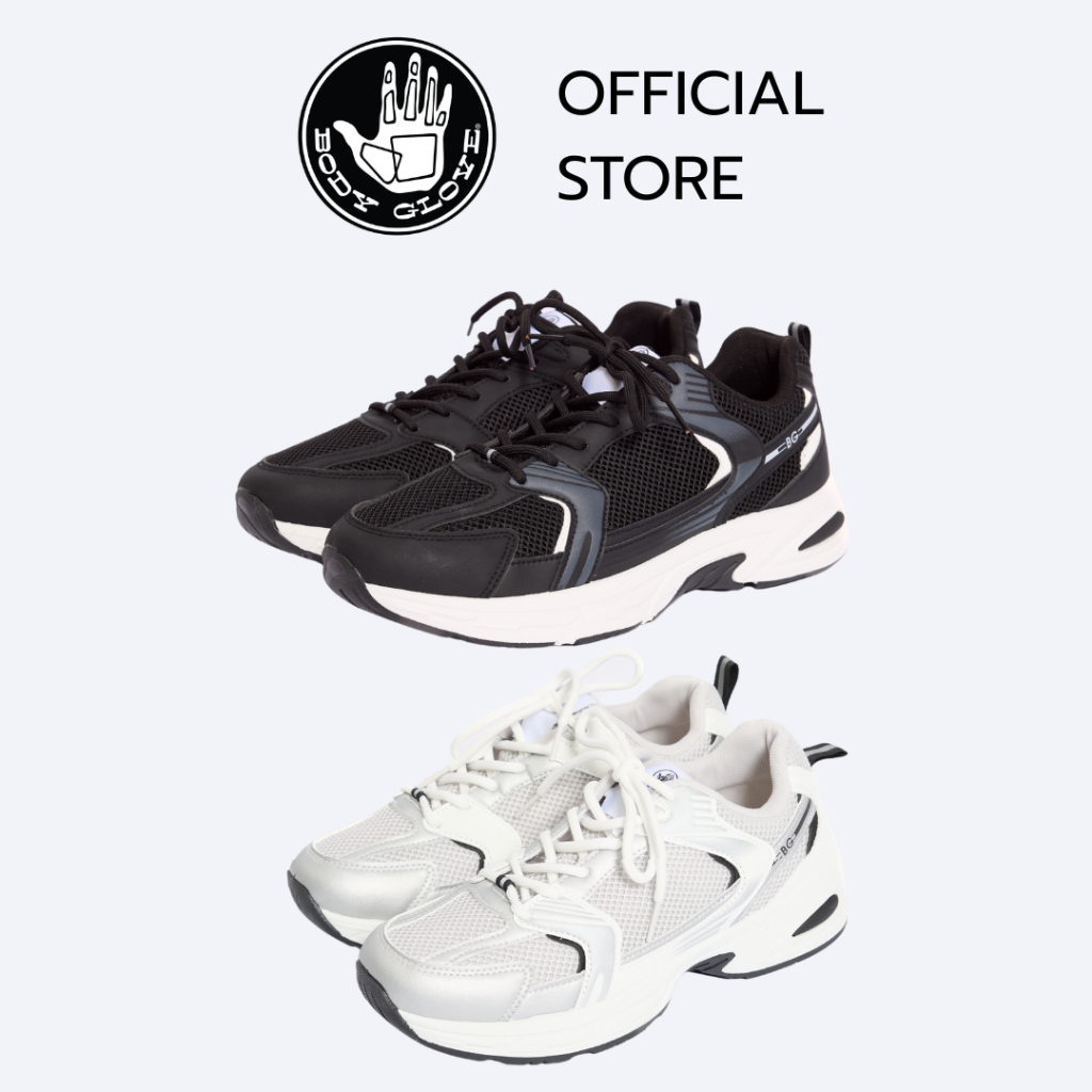 BODY GLOVE Shoe รองเท้าผ้าใบ ผู้ชาย-ผู้หญิง  สีดำ-เทา